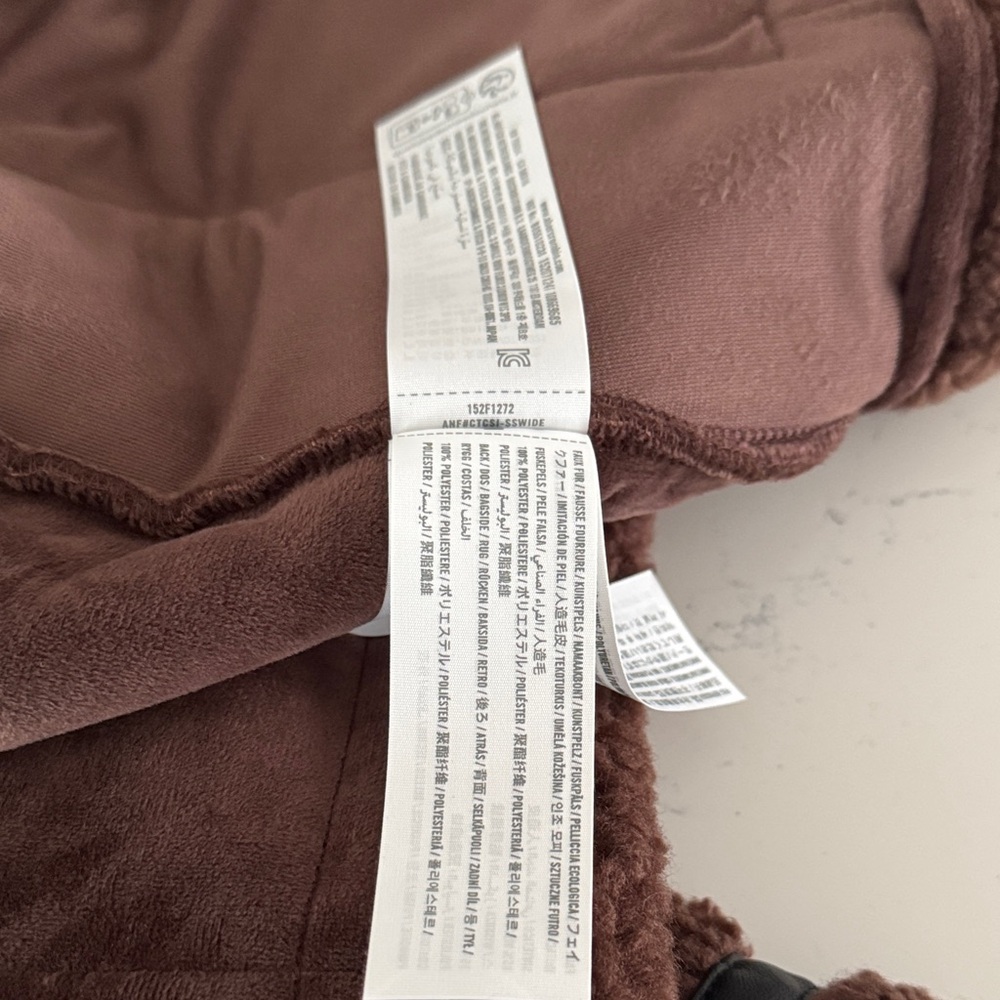 Abercrombie & Fitch Contrast Trim Sherpa Aviator Jacket NWT - Picture 5 of 6